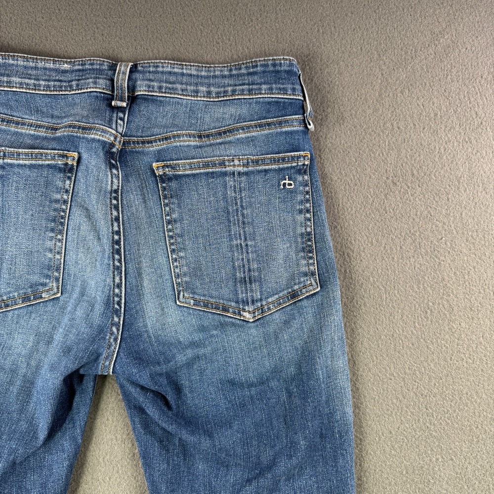 Rag & Bone Jeans Women 26 "Cate" Mid Rise Skinny Med Wash Fade Street Whisker - Picture 7 of 14